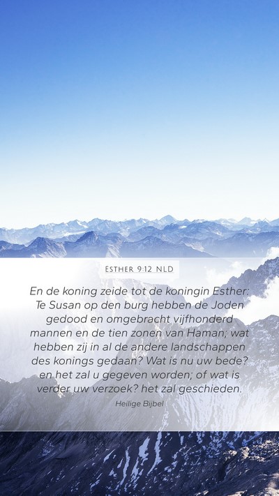 Esther 9:12 NLD Bible Verse Image