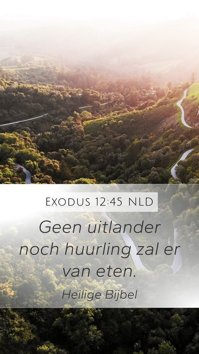 Exodus 12:45 NLD Mobile Phone Wallpaper - Geen uitlander noch huurling zal er van - Mobile Bible Verse Wallpaper