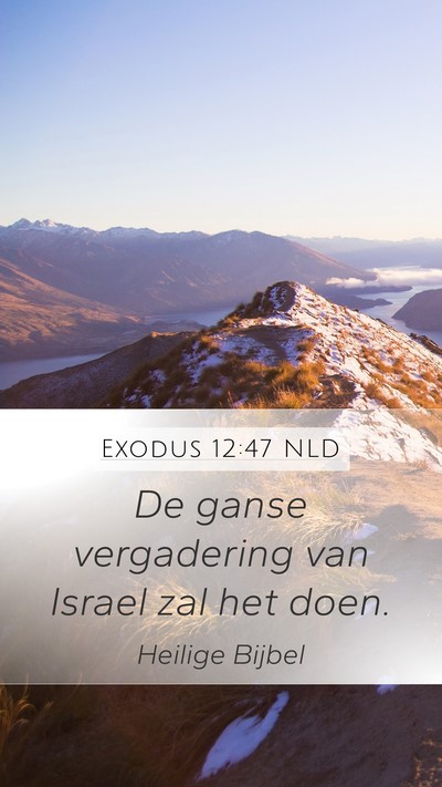 Exodus 12:47 NLD Mobile Phone Wallpaper - De ganse vergadering van Israel zal het - Mobile Bible Verse Wallpaper