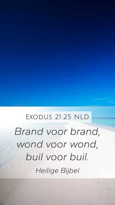 Exodus 21:25 NLD Mobile Phone Wallpaper - Brand voor brand, wond voor wond, buil voor - Mobile Bible Verse Wallpaper