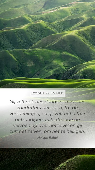 Exodus 29:36 NLD Mobile Phone Wallpaper - Gij zult ook des daags een var des zondoffers - Mobile Bible Verse Wallpaper