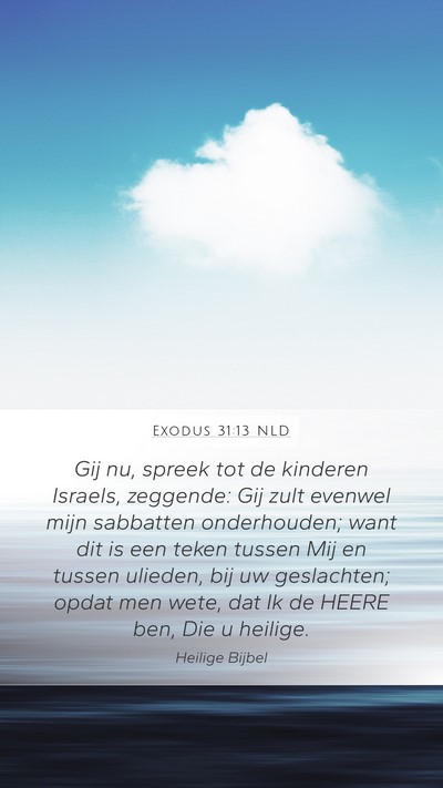 Exodus 31:13 NLD Bible Verse Image