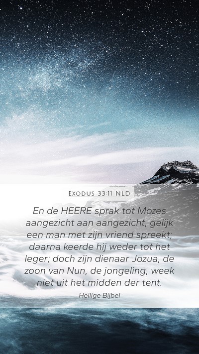 Exodus 33:11 NLD Bible Verse Image