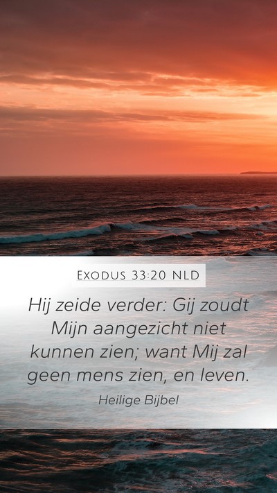 Exodus 33:20 NLD Bible Verse Image