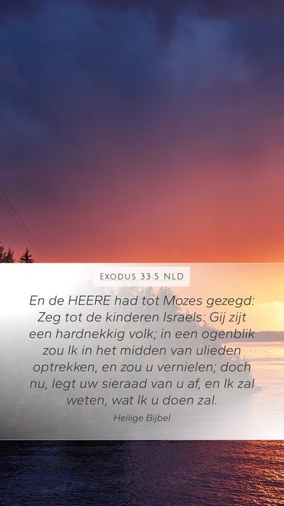 Exodus 33:5 NLD Bible Verse Image