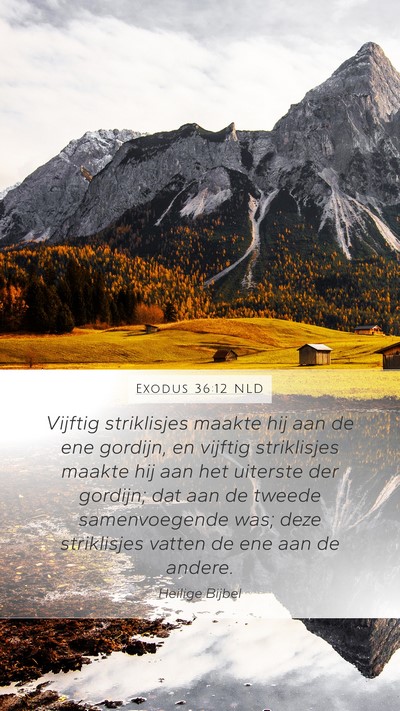 Exodus 36:12 NLD Mobile Phone Wallpaper - Vijftig striklisjes maakte hij aan de ene - Mobile Bible Verse Wallpaper
