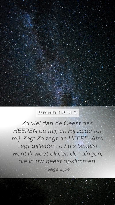Ezechiël 11:5 NLD Mobile Phone Wallpaper - Zo viel dan de Geest des HEEREN op mij, en Hij - Mobile Bible Verse Wallpaper