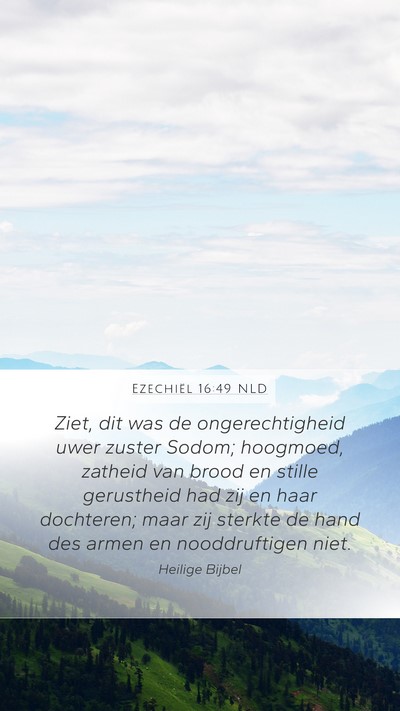 Ezechiël 16:49 NLD Bible Verse Image