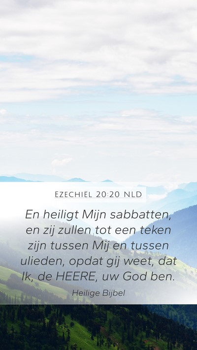Ezechiël 20:20 NLD Bible Verse Image