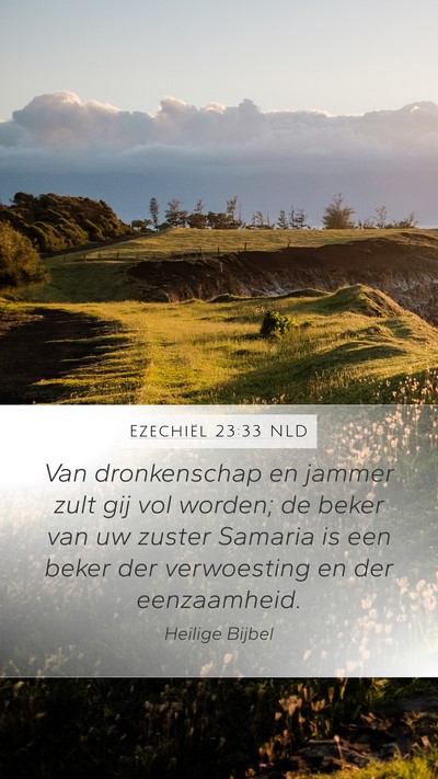 Ezechiël 23:33 NLD Mobile Phone Wallpaper - Van dronkenschap en jammer zult gij vol worden; - Mobile Bible Verse Wallpaper
