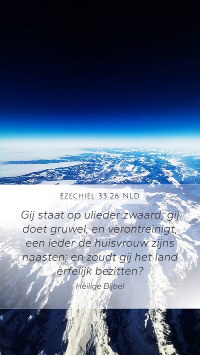 Ezechiël 33:26 NLD Bible Verse Image