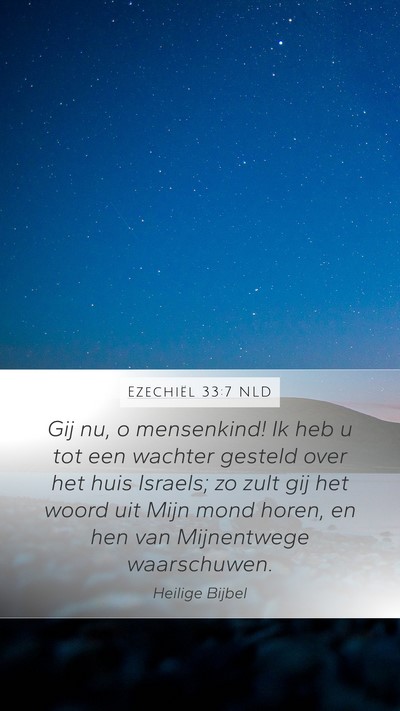 Ezechiël 33:7 NLD Bible Verse Image