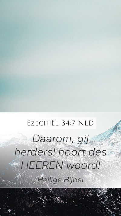 Ezechiël 34:7 NLD Bible Verse Image