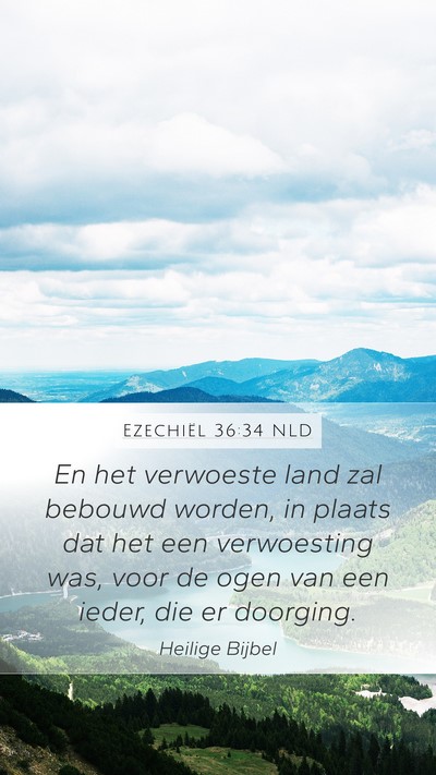 Ezechiël 36:34 NLD Mobile Phone Wallpaper - En het verwoeste land zal bebouwd worden, in - Mobile Bible Verse Wallpaper