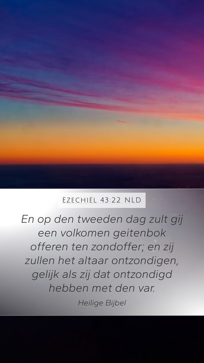 Ezechiël 43:22 NLD Bible Verse Image