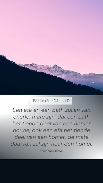 Ezechiël 45:11 NLD Bible Verse Image
