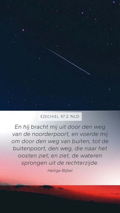 Ezechiël 47:2 NLD Mobile Phone Wallpaper - En hij bracht mij uit door den weg van de - Mobile Bible Verse Wallpaper