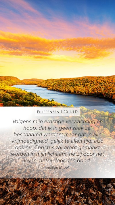 Filippenzen 1:20 NLD Bible Verse Image