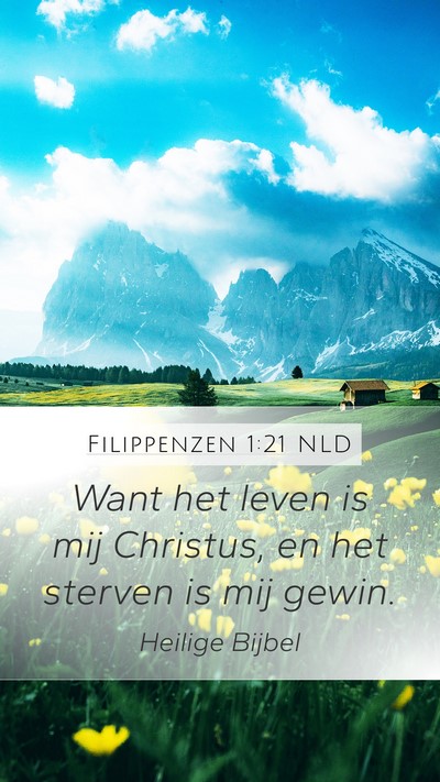 Filippenzen 1:21 NLD Bible Verse Image