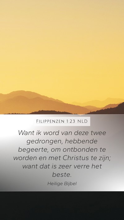 Filippenzen 1:23 NLD Bible Verse Image