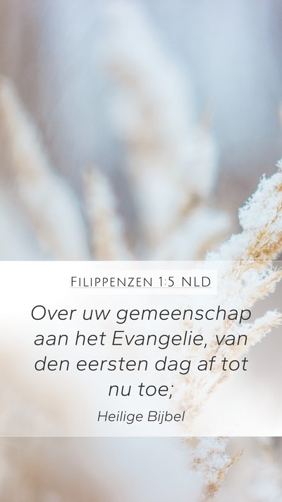 Filippenzen 1:5 NLD Bible Verse Image