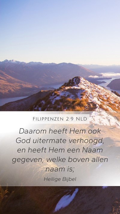 Filippenzen 2:9 NLD Bible Verse Image