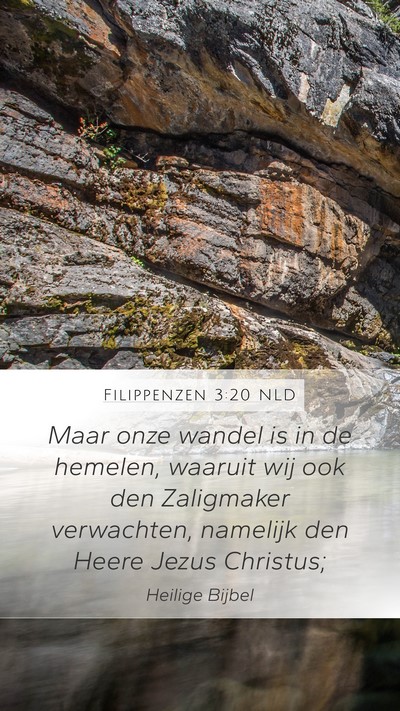 Filippenzen 3:20 NLD Bible Verse Image