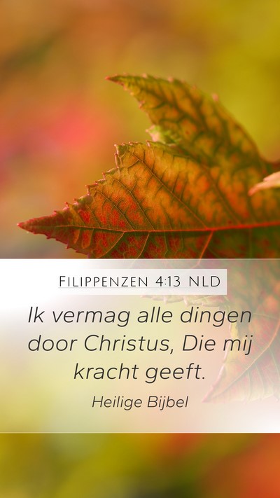 Filippenzen 4:13 NLD Bible Verse Image