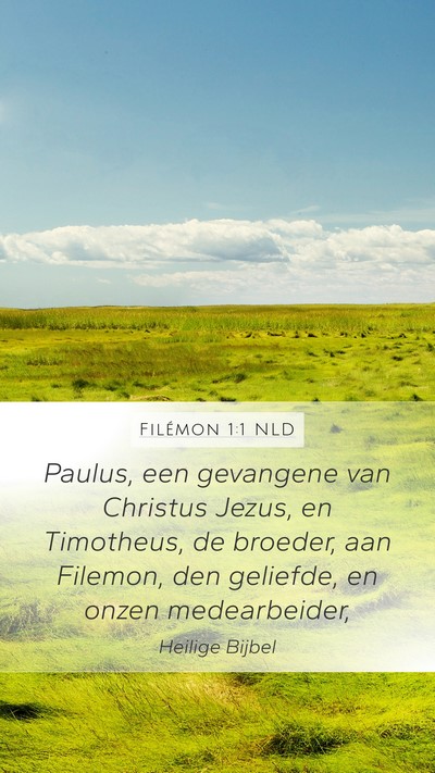 Filémon 1:1 NLD Mobile Phone Wallpaper - Paulus, een gevangene van Christus Jezus, en - Mobile Bible Verse Wallpaper
