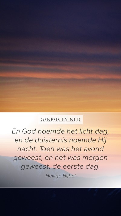 Genesis 1:5 NLD Bible Verse Image