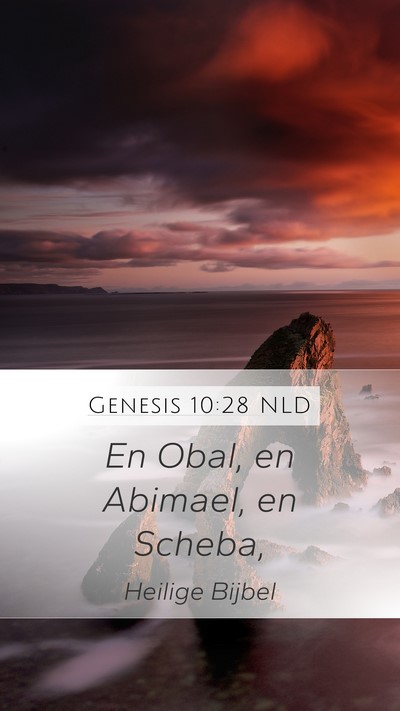 Genesis 10:28 NLD Mobile Phone Wallpaper - En Obal, en Abimael, en - Mobile Bible Verse Wallpaper