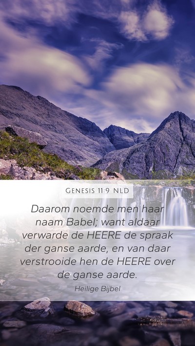 Genesis 11:9 NLD Bible Verse Image