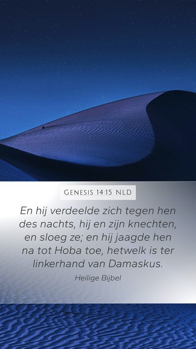 Genesis 14:15 NLD Bible Verse Image
