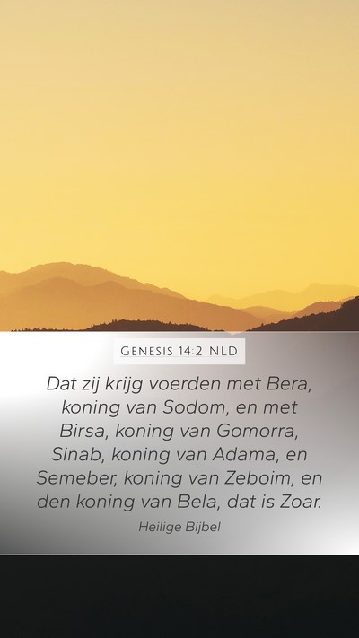 Genesis 14:2 NLD Bible Verse Image