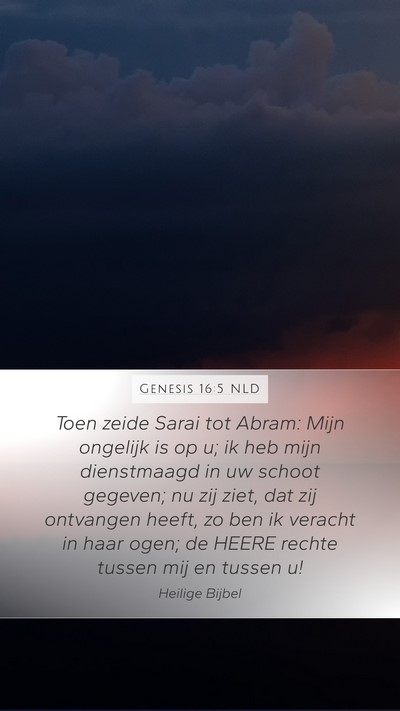 Genesis 16:5 NLD Bible Verse Image