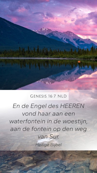 Genesis 16:7 NLD Mobile Phone Wallpaper - En de Engel des HEEREN vond haar aan een - Mobile Bible Verse Wallpaper