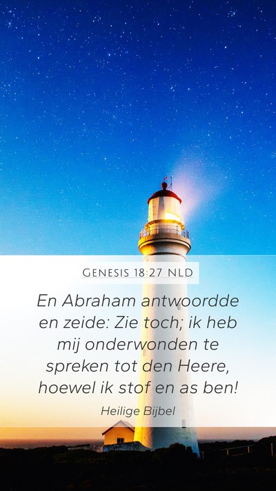 Genesis 18:27 NLD Bible Verse Image