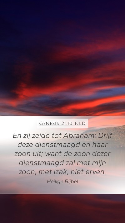 Genesis 21:10 NLD Bible Verse Image
