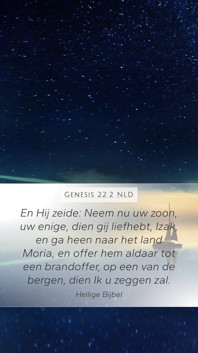Genesis 22:2 NLD Bible Verse Image