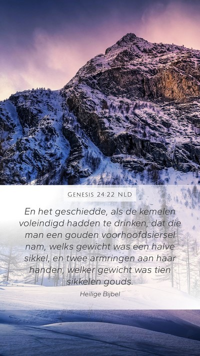 Genesis 24:22 NLD Bible Verse Image