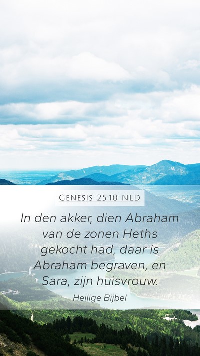 Genesis 25:10 NLD Mobile Phone Wallpaper - In den akker, dien Abraham van de zonen Heths - Mobile Bible Verse Wallpaper