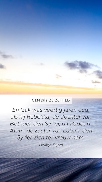 Genesis 25:20 NLD Bible Verse Image