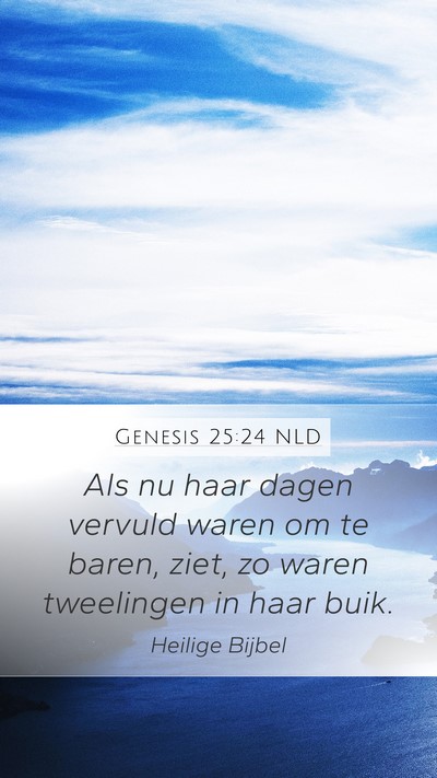 Genesis 25:24 NLD Bible Verse Image