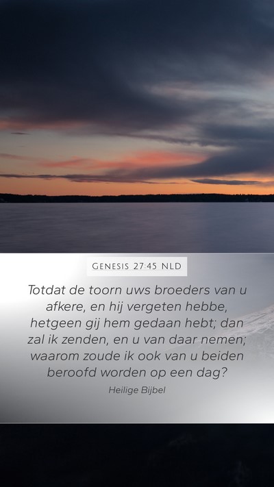 Genesis 27:45 NLD Bible Verse Image