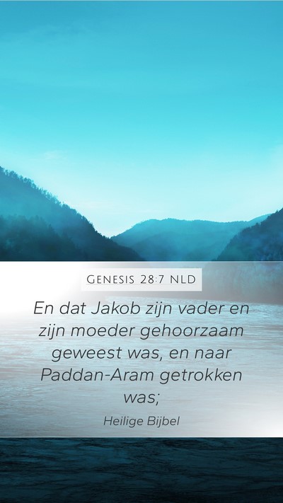 Genesis 28:7 NLD Bible Verse Image