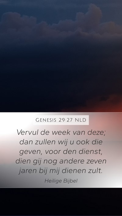 Genesis 29:27 NLD Bible Verse Image