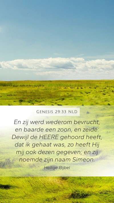 Genesis 29:33 NLD Bible Verse Image