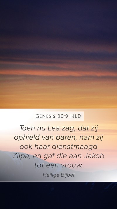 Genesis 30:9 NLD Bible Verse Image