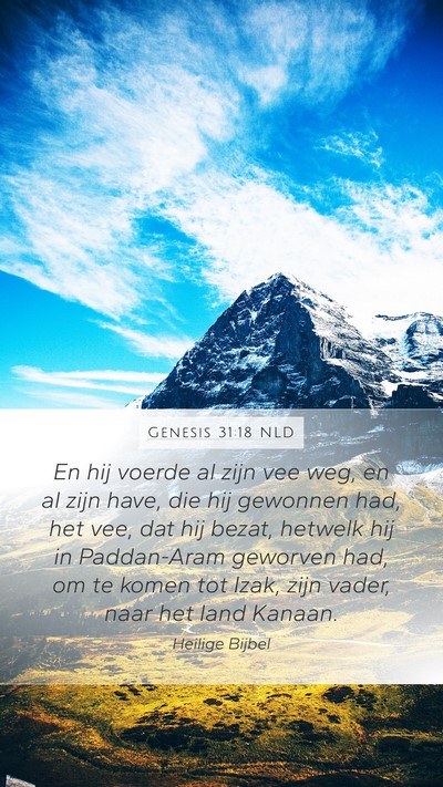 Genesis 31:18 NLD Bible Verse Image