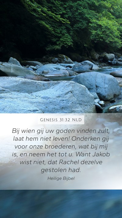 Genesis 31:32 NLD Bible Verse Image